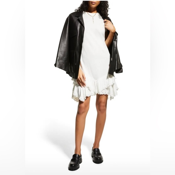 DEREK LAM 10 CROSBY
🧩Jay Ruffle Hem T-Shirt Dress Soft - White, M - Picture 5 of 11
